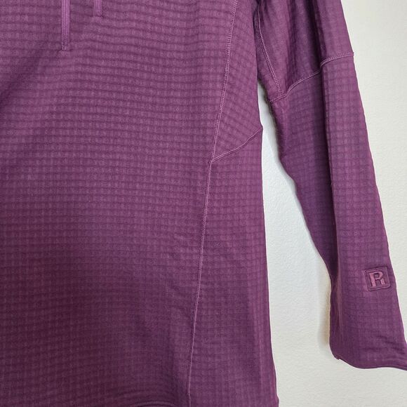 Patagonia R1 Fleece Grid Pullover Women's Large Night Plum 1/4 Zip Polartec - Picture 7 of 16